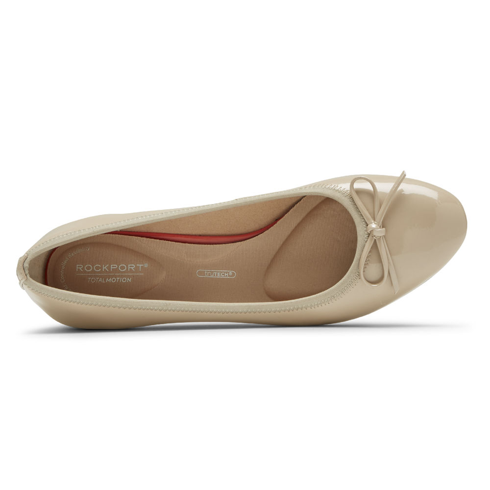 Pumps Rockport Mujer Mexico - Total Motion Sydney Bow Beige - CAQRF0952